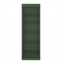 Estante alta com 2,20m para biblioteca na cor verde / coleção biblioteca